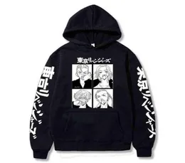 Hot Anime Tokyo Mikey Tryckt herr Hoodie Long Sleeve Anime Oversize Sweatshirt Harajuku Style Streetwear Hoodie Y11203692038