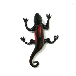 Dekorative Figuren Murano Glass Echsenschmuck kreative süße Anole kleine Statue Home Wohnzimmer Tabletop Dekor Silber Folie Gecko Geschenke