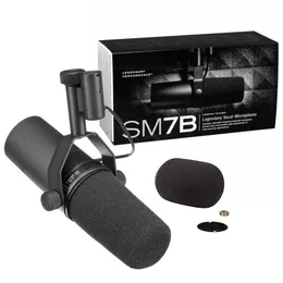 マイク高品質のカーディオイドダイナミックマイクSM7B 7BスタジオShure Live Stage Recording Drop DHLFOのための選択可能な周波数応答