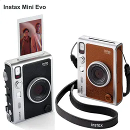 Fujifilm instax mini evo anlık kamera akıllı telefon pos yazıcı kahverengi siyah renk isteğe bağlı instax mini beyaz film 20 sayfa 240430