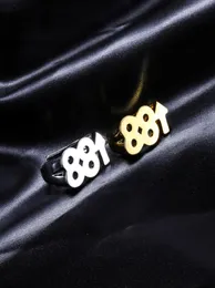 Nowy Hip Hop Rich Brian 88 Rising Pierścień ze stali nierdzewnej podwójne 8 cyfrowe pierścienie dla kobiet -biżuterii Hiphop Regulowane rozmiar 68666205
