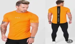 2019 New men Breathable cotton round neck Short sleeve t shirt Fitness bodybuilding shirts tee tops Fashion gyms tshirt4646914