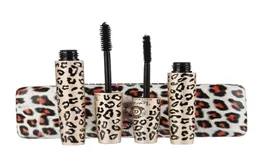 Love Alpha Double Leopard Mascara Set Fiber Lashes Makeup For Eyelashes Cosmetics Waterproof 3D Mascara DHL 1508101