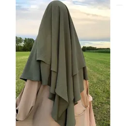 Abbigliamento etnico monopezzo khimars jubha hijabs islamico musulman preghiera indumento lungo khimar ramdan eid eid hijab hijab women