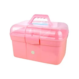 Organizzatore cosmetico Hand Hand Hand Desktop Storage Box di forbici di plastica Gioielli per unghie Solpone per unghie Contenitore Manicure Tool Case3654394