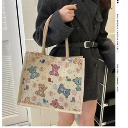 Storage Bags Fashion Floral Print Tote Bag Portable Oxford Lunch Women'S Casual Handba Bento Mommy For Picnic Travel Shopping Handbag