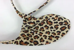 Mens new style Fashion Thong Bulge Pouch Tback Grape Smugglers Leopard prints stretchy swim fabric G40343590097