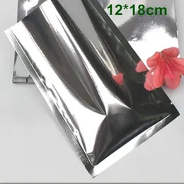 12*17 cm (4,7*6,7 ") 700st/parti vakuumpåse Värmtätningspåsar Öppna Silver Aluminiumfolie Plastpåse Matlagringspaket förpackningspåsar ll