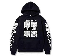 Hot Anime Tokyo Mikey Tryckt herr Hoodie Long Sleeve Anime Oversize Sweatshirt Harajuku Style Streetwear Hoodie Y11208549854