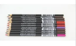 Vendita più bassa di buona qualità BUONA NUOVO EYELINER Pencil Lipliner dodici colori diversi3958594