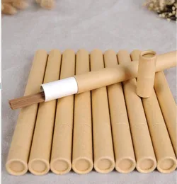 Kraft Paper Incense Tube rökelsefat Liten förvaringslåda för 10G 20G Joss Stick bekvämt bär pappersparfymrör1526982