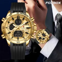Zegarek Lige Fashion Man Watch Silikon Luksusowy kwarc eletronowy dla mężczyzn Wojskowe wodoodporne cyfrowe zegary sportowe Relogio Masculino