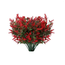 Decorative Flowers Valentines Day Decorations Decor For Anniversary 8 Bundles Fake No Fade Faux Plastic Plants