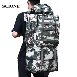 100L Military Molle Army Bag Baging Backpack Backpack Tactical Barge Backpacks المشي لمسافات طويلة في الهواء الطلق أكياس رياضية وحمام موهيلا XA658WA T190922 276A