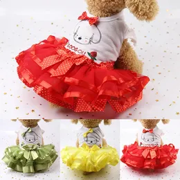 Roupas de cachorro para cães pequenos vestido doce princesa primavera outono filhote de renda chihuahua mascotas roupa 240425