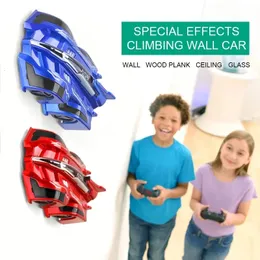 Zdalny samochód z światłami Electric Wall Climbing Drift Stunt RC Racing Car Toys for Kids Boy Boy Lata Prezent 240430