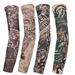 Ärmelarmärmeles 1 neue Basketball Outdoor Sport laufende UV -Schutzarmabdeckung Blume Sonnenschutz Tattoo Q240430