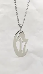 ICP Большая глава 17 Ouija Macc Juggalo Подвеска из нержавеющей стали NK Curb Chain Collese 4mm 1832 дюйма Silver4779108