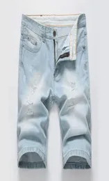 Männer Jeans 2017 Sommer Casual Men Jeans Shorts Loch hochwertige Modeknielänge Ripped Jean for Men Marke Hosen Shorts1905013