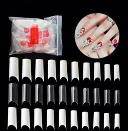 500pcs c gebogene natürliche klare weiße französische Nagelspitzen UV -Gel Ultra flexible falsche Nägelkunst False Nägel Hochqualität unhas Nagel5941859