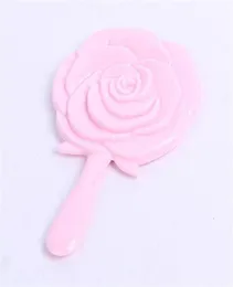 Rose Shape Hand Hold Mirror Vintage Hairdressing Flower Makeup Beauty Dresse Gift espelho para maquiagem espelho de mão com alça WHO3369649
