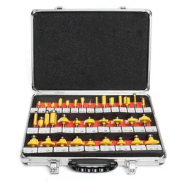 35 PCS Fräsenschneider 1 4 Zoll Shank Router Bit Set Set versiegelte Lager Hochwertige Legierungsmühle Trimmer Adapter Gravur Machine Bit WO5888856