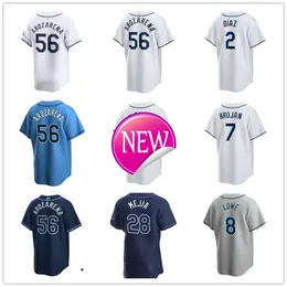 Tampa Custom Bay Rays Бейсбольные майки мужчины женщины молодежь дети 30 Бен Рортведт 7 Хосе Кабалье 2 Янди Диас 5 Wanderfranco 8 Брэндон Лоу 25 Кертис Мид 17 Исаак Паредес