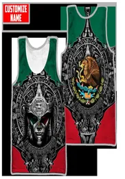 Мексика пользовательское название Cool Trend Tank Top Mexico Flag Print Po одежда негабаритная 6xl 03 2206227341608