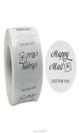 Wrap regalo 500pcs Happy Mail solo per i tuoi adesivi da 15 pollici Etichetta sigillatura da forno di cottura di articoli di cartoleria AVIDI AG07 21 Drop2495488