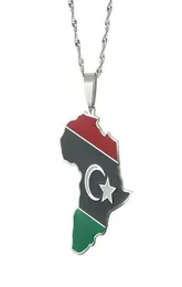 Chains Silver Libya Eritrea Flag Necklaces Pendant Women Men Girls Gold Color Fashion Jewelry3441765