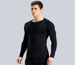 Fashion Basketball Shirt Men Compression Top Gym Fitness Running T Shirt Sportswear Long sleeves Gym Jogger clothing wear Plus3516615