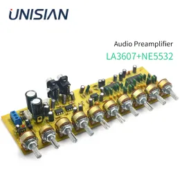 Усилитель Unisian LA3607 Audio Preamplifier EQ Эквалайзер Триблярный басовый средний объем выравнивание NE5532 Плата управления тональным управлением для усилителя