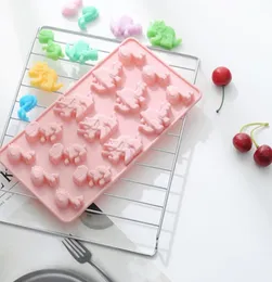 Silikon Çikolata Kalıp Pişirme Aracı 3D Reçine Kalıpları Diy Sabun Tatlı Şeker Yiyecekleri Küçük Hayvan Karikatür Pastanesi Pasta Pişirme Kalıpları2594180
