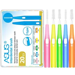 20Pcs 0.6-1.5mm Interdental Brushes Health Care Tooth Push-Pull Escova Removes Food And Plaque Better Teeth Oral Hygiene Tool