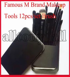 Berühmte M -Brand -Make -up -Tools 12 PCs Make -up Pinsel Set Kit Travel Beauty Professional Foundation Lidschatten Kosmetik Make -up Pinsel 8591689