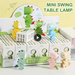 Lâmpadas de mesa Mini dinossauros noturnos luminária de animais de estimação Dobragem ajustável Crianças Decoração de casa Decoração interna Quarto ao lado de desktop