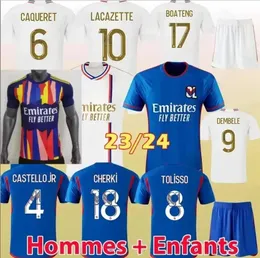 23 24 Maillot Lyon Soccer Jerseys 2023 2024 Olympique Lyonnais ol Digital 3rd Fourthorts Traore Memphis Men Shirt Kids Kits Equipment Bruno G