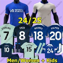 2024 25 CFC Chel Seas FC Jersey Kids 24 25 25 Enzo Nkunku Caicedo Jerseys Maillot Retro 2024 Camisa de futebol esterlina Chelse Men Kits Fofana Jersey Camiseta