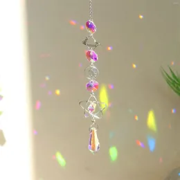 Estatuetas decorativas cristais coloridas suncatcher penduradas para janela bola de cristal prisma