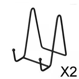 Dekorative Teller 2Xplate -Ständer für Display Bilder Rahmen Wohnzimmerschrank Tabletop 10.3cmx7.6cmx11cm