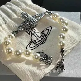 Designer High Version Brand Armband Female Saturn Pearl Full Diamond Light Luxury Wind Internet Celebrity