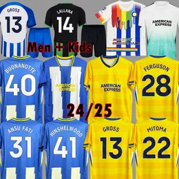 2024 2025 Ferguson Soccer Jerseys 23 24 25 Pedro Buonanotte Bhafc Hinshelwood Football Shirts Mens March Gross Ansu Fati Limited Edition Uniforms Kids Kit Kit Kit