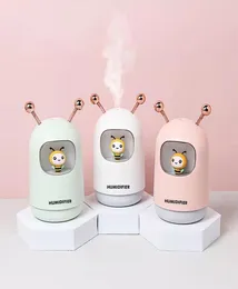 Hemmapparater USB -luftfuktare 220 ml Söt PET Ultra Cool Mist Aroma Air Oil Diffuser Romantic Color LEDLAMP7150124