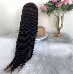 12a 250 densidade de densidade de 30 polegadas Cutícula de fechamento de renda de 30 polegadas Alinhada Cabelo virgem Brasil Wigs8915044