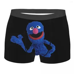 Underpants Custom Grover Monster Boxer Shorts for Men Stampa 3D Mutandine bianche