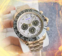 ビジネストレンドハイエンドファインステンレス鋼の時計メンクォーツクロノグラフ時計日付時刻時代ストップウォッチ6 stichesデザイナーフル機能の腕時計ギフト