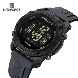 남성 실리콘 스트랩 패션 패션 고품질 50m 방수 손목 시계 relogio masculino 240428을위한 Naviforce 브랜드 전자 시계
