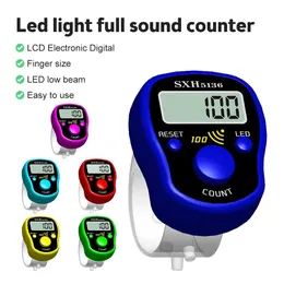 LED Electronic Finger Clicker Tasbih Handheld Ring Click Lap Counter Event Clicker Tally Finger Counters Golf Lap Counting 240430