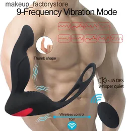 Massage Strapon Vibrator for Men Prostate Massager Buttplug Sextoys Anal Plug Vibrators Sex Toys For Adults 18 Sexshop Male Mastur2486651
