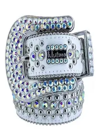 Fashion Designer Belts Women di alta qualità Mens Simon Rhinestone Cintura con bling strass Larghezza 4 cm Watalband206C8688857